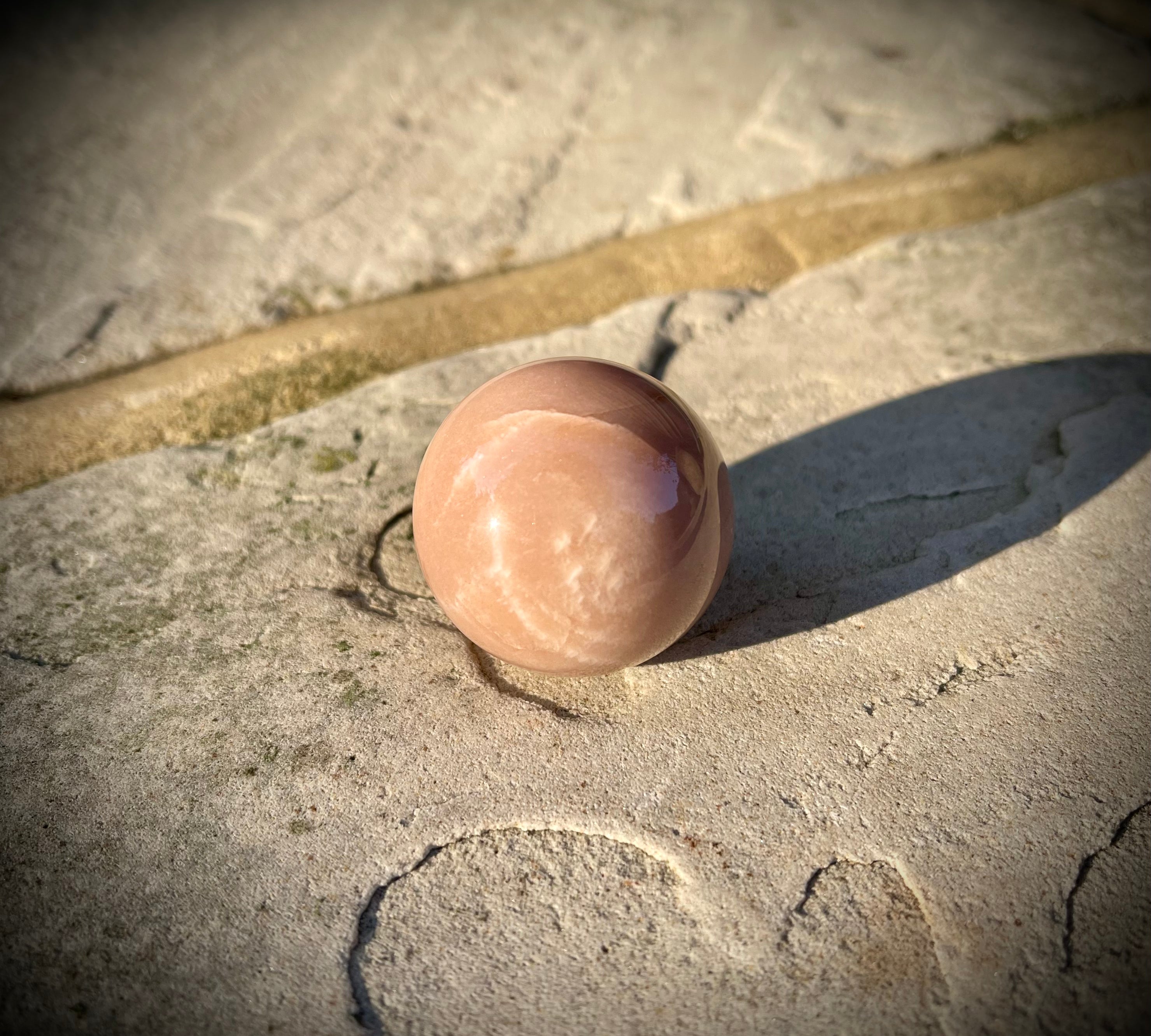 Sunstone & Peach Moonstone Spheres