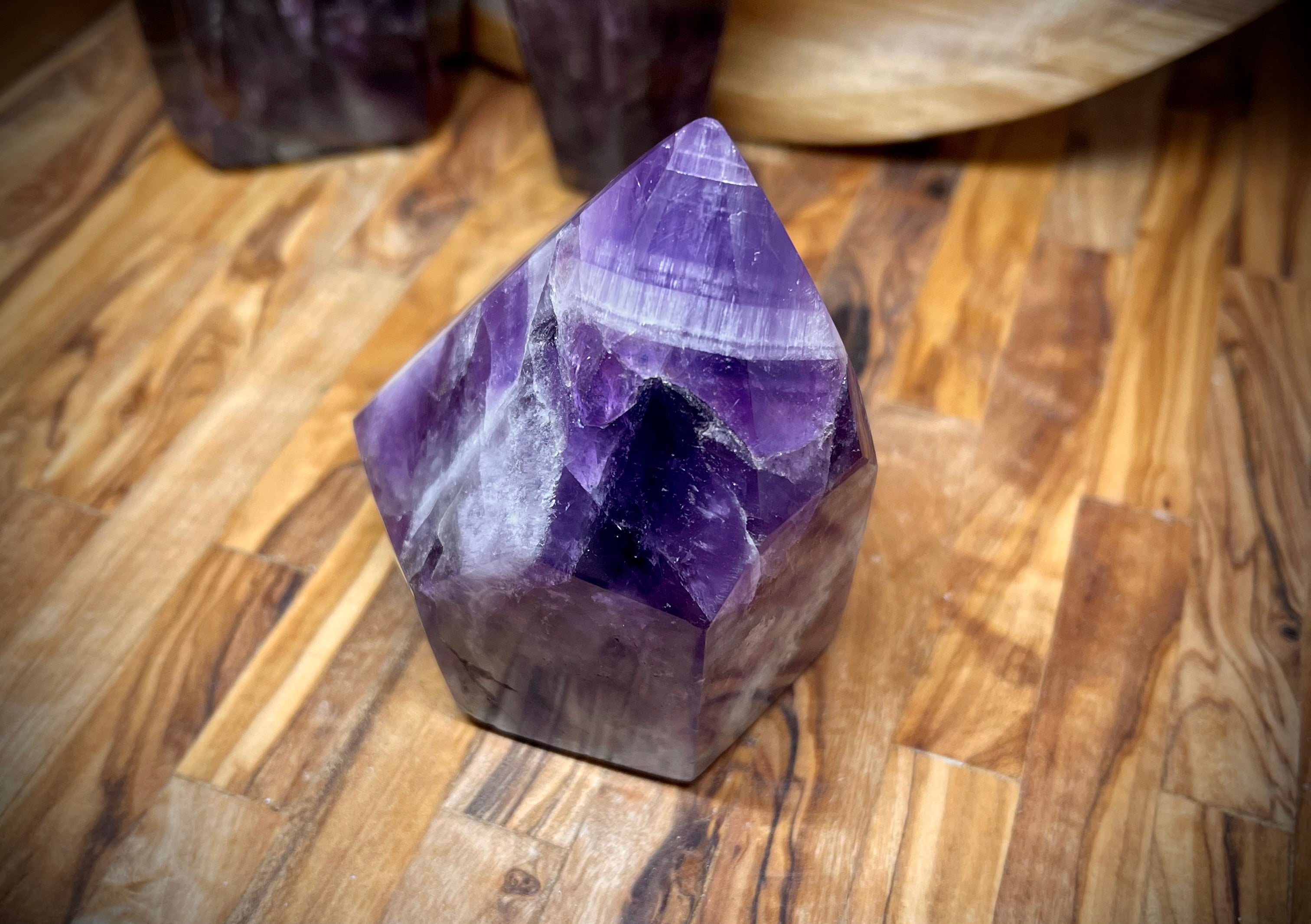 Chevron Amethyst Points