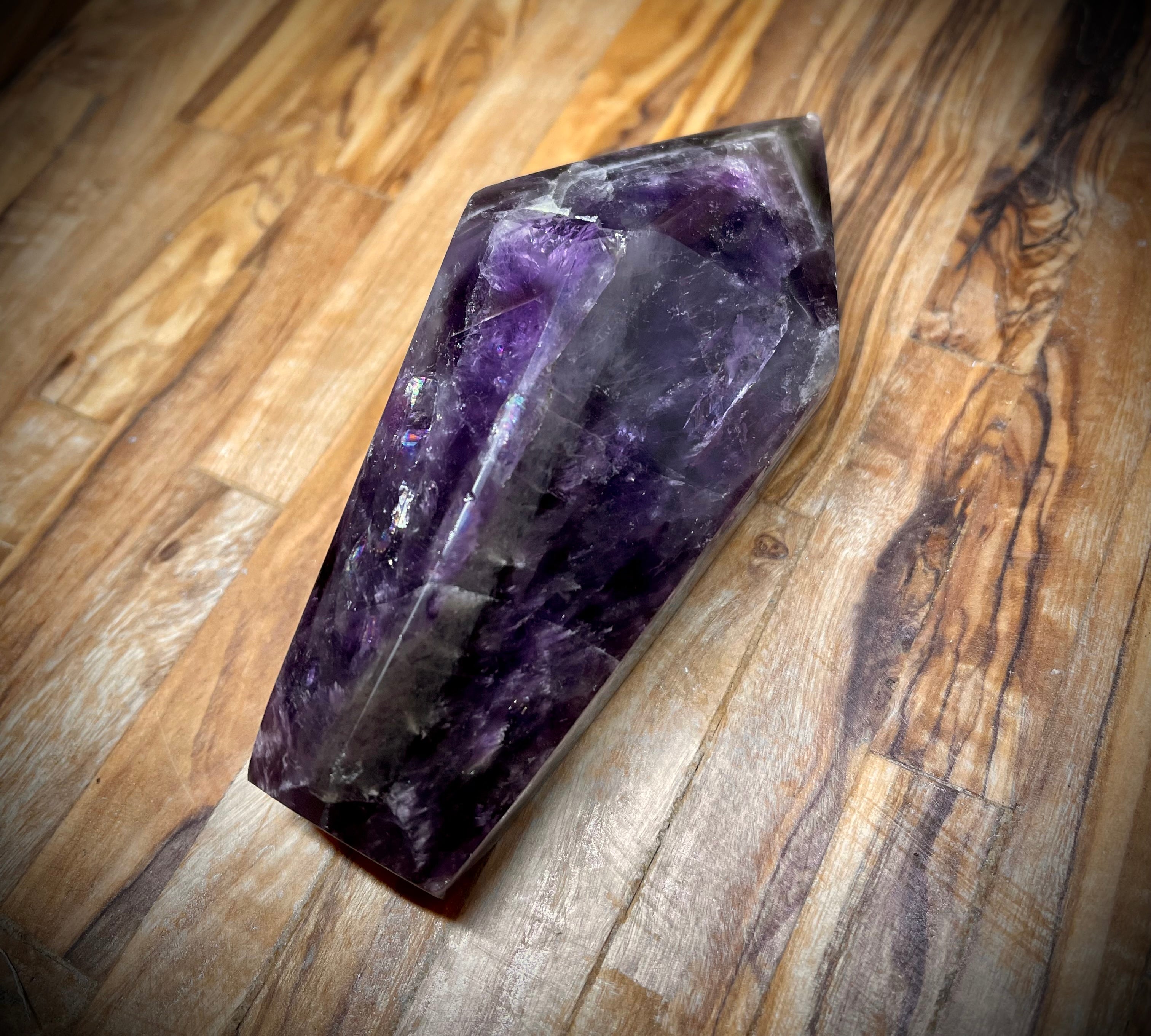 Chevron Amethyst Points