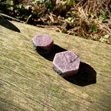 Raw Garnets with Black Tourmaline