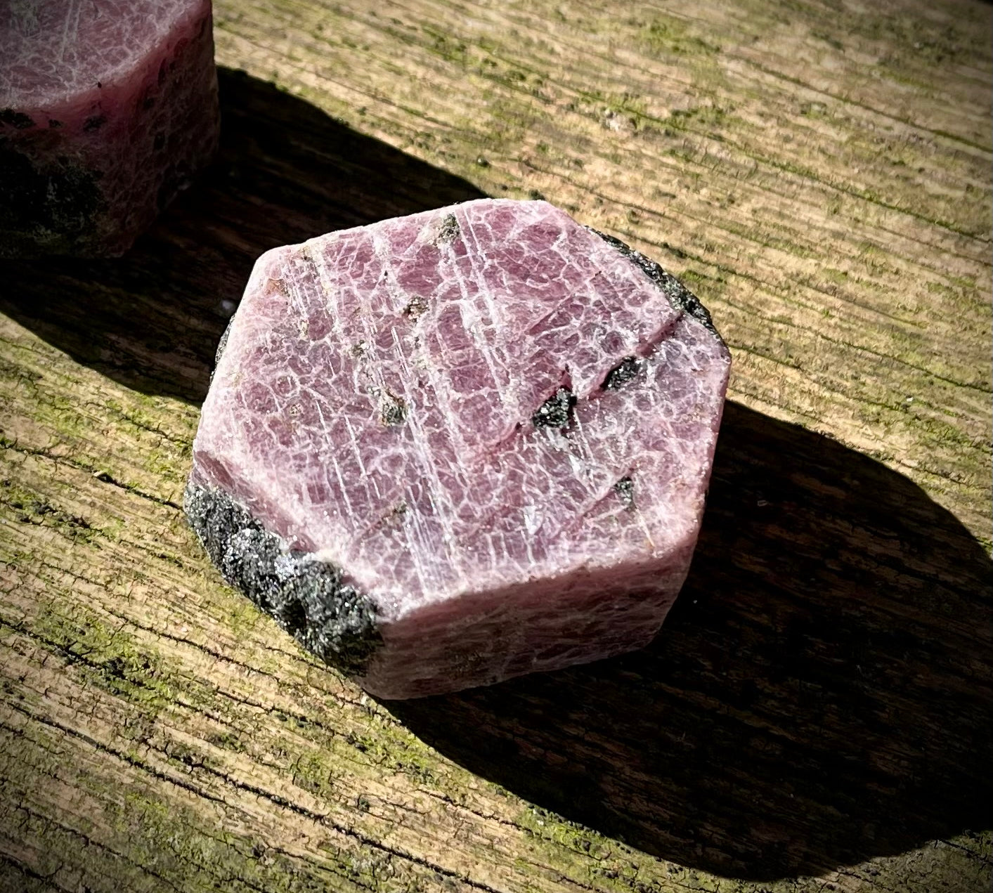 Raw Garnets with Black Tourmaline